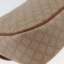CELINE Macadam Canvas Shoulder Bag PVC Beige Gold Auth LNZ975-15