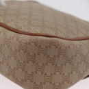 CELINE Macadam Canvas Shoulder Bag PVC Beige Gold Auth LNZ975-16