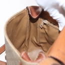 CELINE Macadam Canvas Shoulder Bag PVC Beige Gold Auth LNZ975-20