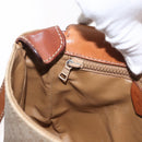 CELINE Macadam Canvas Shoulder Bag PVC Beige Gold Auth LNZ975-21