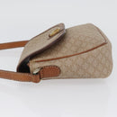 CELINE Macadam Canvas Shoulder Bag PVC Beige Gold Auth LNZ975-4