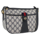 GUCCI GG Supreme Sherry Line Shoulder Bag PVC Navy Gold 89 02 032 Auth LNZ978-1