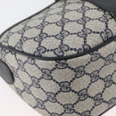 GUCCI GG Supreme Sherry Line Shoulder Bag PVC Navy Gold 89 02 032 Auth LNZ978-14