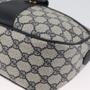 GUCCI GG Supreme Sherry Line Shoulder Bag PVC Navy Gold 89 02 032 Auth LNZ978-15