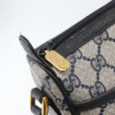 GUCCI GG Supreme Sherry Line Shoulder Bag PVC Navy Gold 89 02 032 Auth LNZ978-9