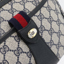 GUCCI GG Supreme Sherry Line Shoulder Bag PVC Navy Gold 89 02 032 Auth LNZ978-18