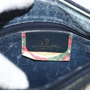 GUCCI GG Supreme Sherry Line Shoulder Bag PVC Navy Gold 89 02 032 Auth LNZ978-19