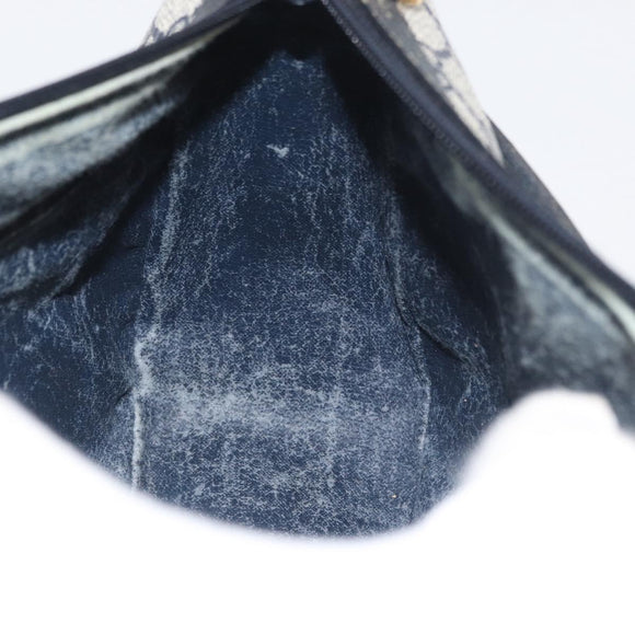 GUCCI GG Supreme Sherry Line Shoulder Bag PVC Navy Gold 89 02 032 Auth LNZ978