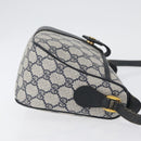 GUCCI GG Supreme Sherry Line Shoulder Bag PVC Navy Gold 89 02 032 Auth LNZ978-3