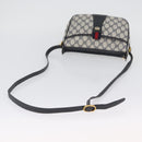 GUCCI GG Supreme Sherry Line Shoulder Bag PVC Navy Gold 89 02 032 Auth LNZ978-7