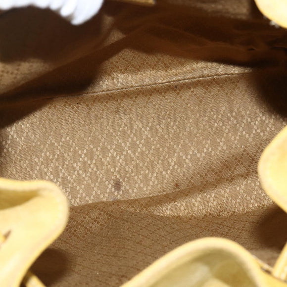 GUCCI Bamboo Backpack Suede Yellow Gold 003 2058 0016 Auth LNZ979A