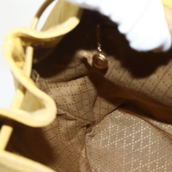 GUCCI Bamboo Backpack Suede Yellow Gold 003 2058 0016 Auth LNZ979A