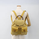 GUCCI Bamboo Backpack Suede Yellow Gold 003 2058 0016 Auth LNZ979A-26