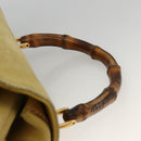 GUCCI Bamboo Backpack Suede Yellow Gold 003 2058 0016 Auth LNZ979A-14