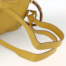 GUCCI Bamboo Backpack Suede Yellow Gold 003 2058 0016 Auth LNZ979A-8