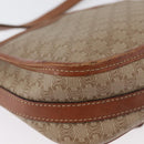 CELINE Macadam Canvas Shoulder Bag PVC Beige Gold Auth LNZ981-16