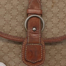 CELINE Macadam Canvas Shoulder Bag PVC Beige Gold Auth LNZ981-18
