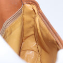 CELINE Macadam Canvas Shoulder Bag PVC Beige Gold Auth LNZ981-19