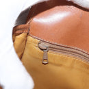 CELINE Macadam Canvas Shoulder Bag PVC Beige Gold Auth LNZ981-21
