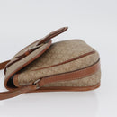 CELINE Macadam Canvas Shoulder Bag PVC Beige Gold Auth LNZ981-4