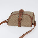 CELINE Macadam Canvas Shoulder Bag PVC Beige Gold Auth LNZ981-6