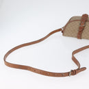 CELINE Macadam Canvas Shoulder Bag PVC Beige Gold Auth LNZ981-7
