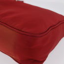 PRADA Hand Bag Nylon Red Silver Auth LNZ983-15