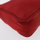 PRADA Hand Bag Nylon Red Silver Auth LNZ983-16