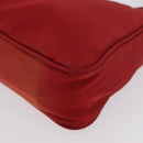 PRADA Hand Bag Nylon Red Silver Auth LNZ983-17