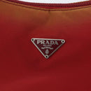 PRADA Hand Bag Nylon Red Silver Auth LNZ983-18