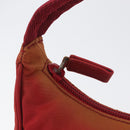 PRADA Hand Bag Nylon Red Silver Auth LNZ983-9