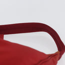 PRADA Hand Bag Nylon Red Silver Auth LNZ983-14