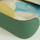 Salvatore Ferragamo Gancini Shoulder Bag Leather Green Gold Auth LNZ984A-11