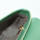 Salvatore Ferragamo Gancini Shoulder Bag Leather Green Gold Auth LNZ984A-19