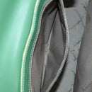 Salvatore Ferragamo Gancini Shoulder Bag Leather Green Gold Auth LNZ984A-21