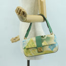 Salvatore Ferragamo Gancini Shoulder Bag Leather Green Gold Auth LNZ984A-22