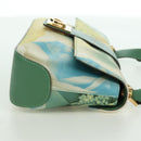 Salvatore Ferragamo Gancini Shoulder Bag Leather Green Gold Auth LNZ984A-5