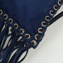 PRADA Shoulder Bag Nylon Navy Gold Auth LNZ987A-20