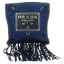 PRADA Shoulder Bag Nylon Navy Gold Auth LNZ987A-13