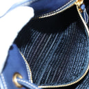 PRADA Shoulder Bag Nylon Navy Gold Auth LNZ987A-26