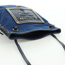 PRADA Shoulder Bag Nylon Navy Gold Auth LNZ987A-6