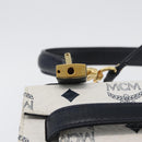 MCM Vicetos Logogram Hand Bag PVC Leather 2way White Gold Auth LNZ988A-22