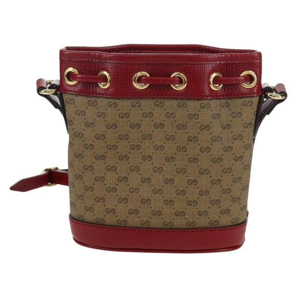 GUCCI Micro GG Supreme Fujiko-Pro Bag PVC Beige Gold 647801 Auth LNZ989SAM