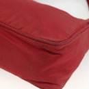 PRADA Hand Bag Nylon Red Silver Auth LNZ991-9
