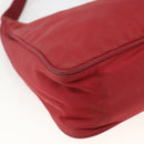 PRADA Hand Bag Nylon Red Silver Auth LNZ991-14