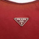 PRADA Hand Bag Nylon Red Silver Auth LNZ991-17