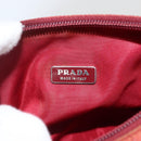 PRADA Hand Bag Nylon Red Silver Auth LNZ991-18