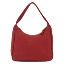 PRADA Hand Bag Nylon Red Silver Auth LNZ991-2