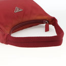 PRADA Hand Bag Nylon Red Silver Auth LNZ991-7