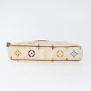 LOUIS VUITTON Multicolor Pochette Accessoires Pouch White M92649 Auth LNZ992-6